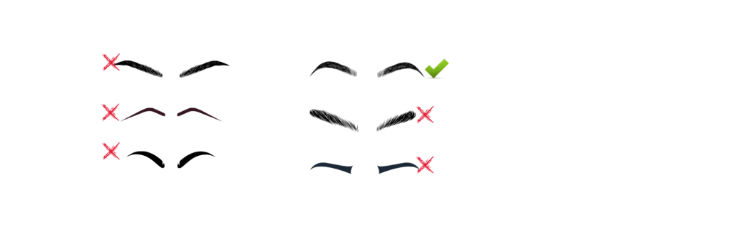 Grafik Augenbrauenformen