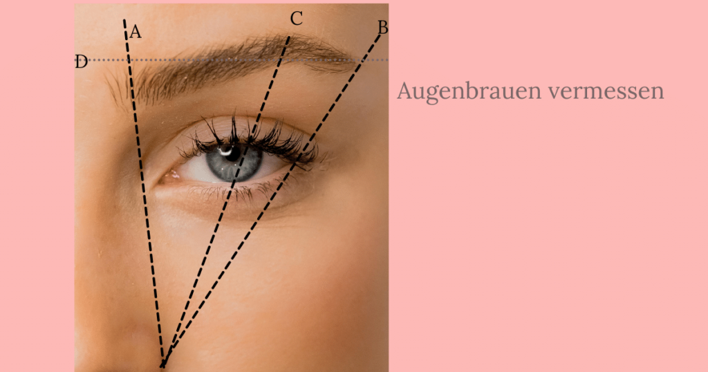die optimale Augenbrauenform vermessen